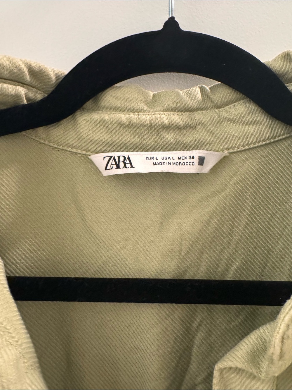 Zara Light Olive Green Shirt Jacket - Picture 3 of 3
